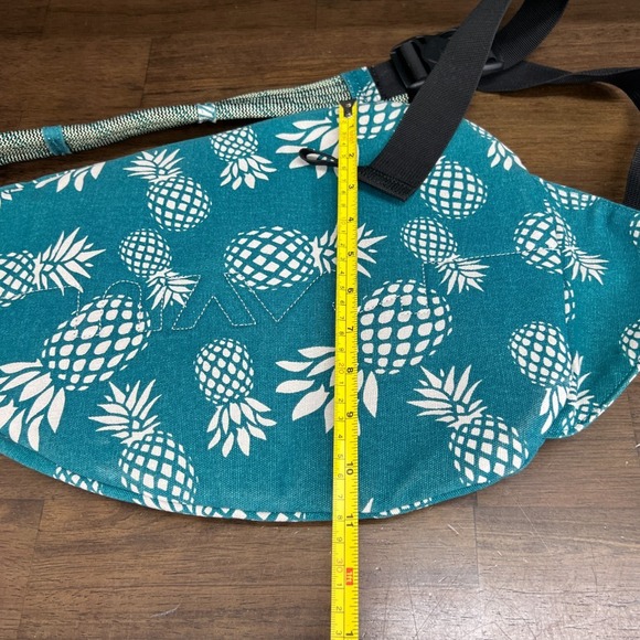 Kavu Rope Sling Bag Pineapple Teal Crossbody‎ Shoulder Bag Cotton - Picture 8 of 10